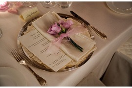 Pink rose place card