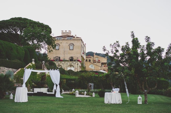 Wedding cocktail at Villa Cimbrone