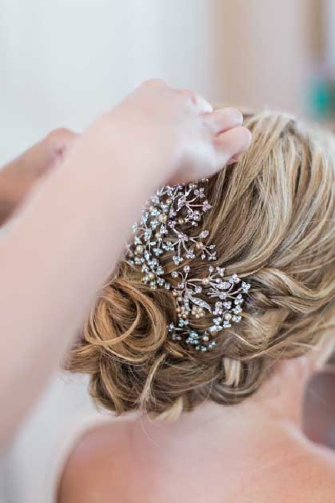 Bridal hairstyle for Capri wedding