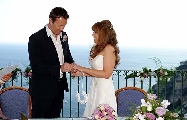 Tiffany and Matthew getting married in Positano