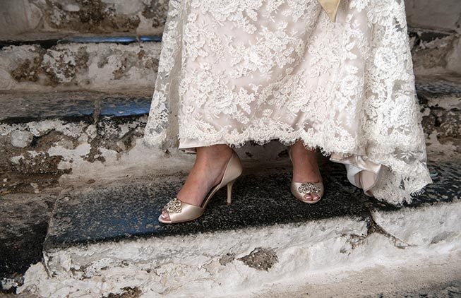Bridal shoes for Amalfi Coast wedding