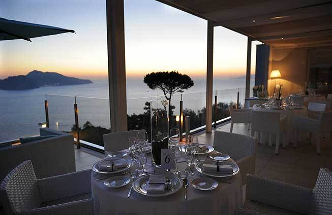 Restaurant with seaview in Sorrento