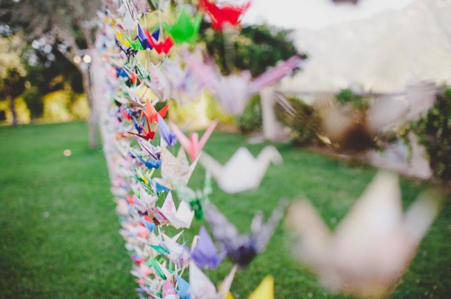 Origami decoration for Ravello wedding