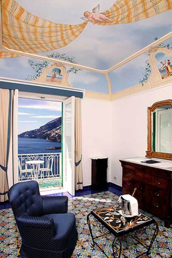 Room in the medieval hotel in Amalfi