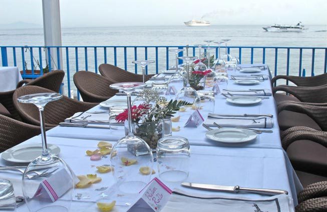 Beach restaurant in Amalfi