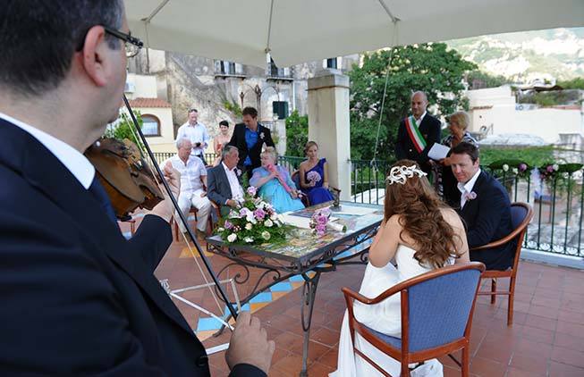 Music for civil ceremony in Positano