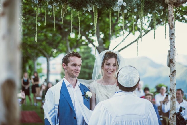 Outdoor Jewish wedding in Ravello