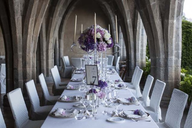 Wedding banquet in the crypt of Villa Cimbrone