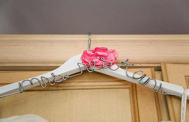 Personalized clothes hanger for Sorrento wedding
