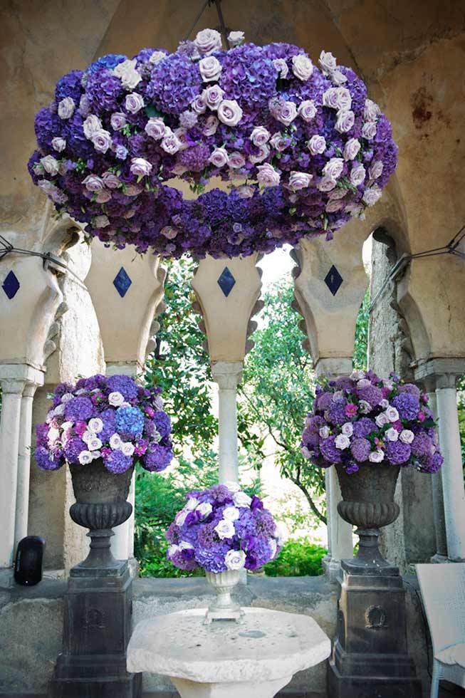 Floral decoration for ceremony in Ravello