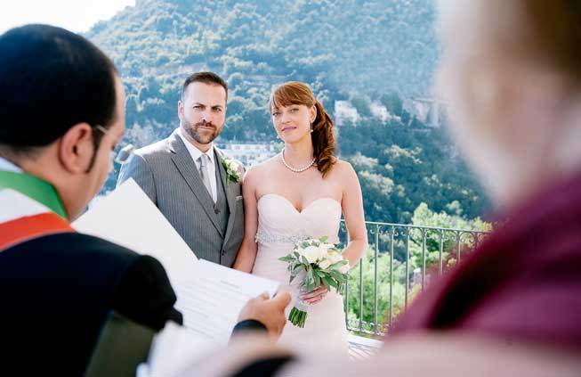 civil wedding in Positano