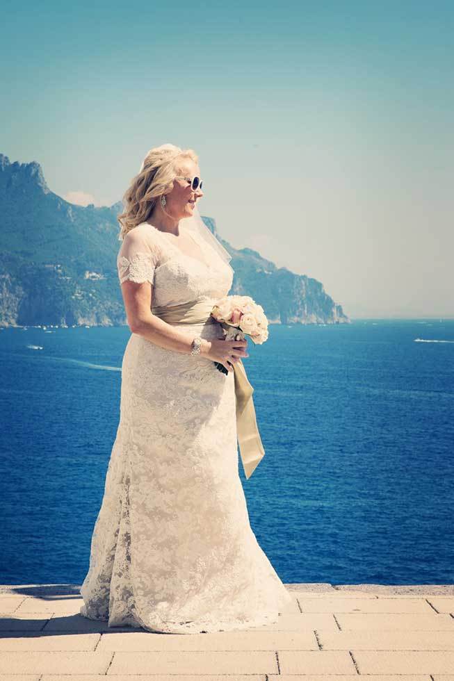 Portrait of a bride in Atrani on the Amalfi Coast