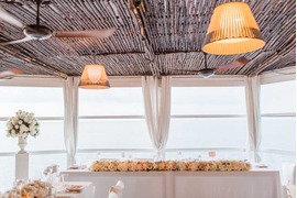 Main table at wedding reception in Capri