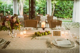 Decoration for wedding banquet at Villa Eva