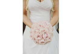 Bridal bouquet with pale pink roses