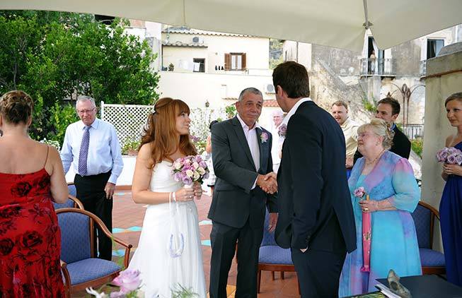 Civil ceremony in Positano