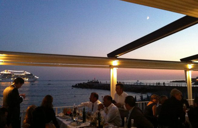 beach restaurant in Amalfi