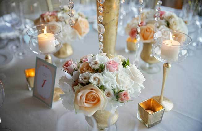 Flowers for wedding reception