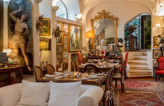 Secluded restaurant in Positano