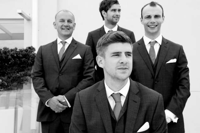 Groom and groomsmen ready for the ceremony in Sorrento