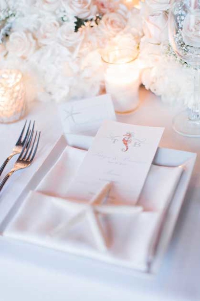Table decoration for Capri wedding