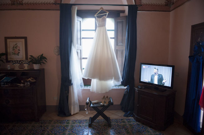 Bridal gown for Ravello wedding